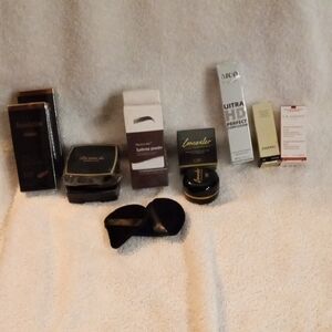 Clarins Women Makeup Setting Powder & Spray Assortment - Black, White, Gold